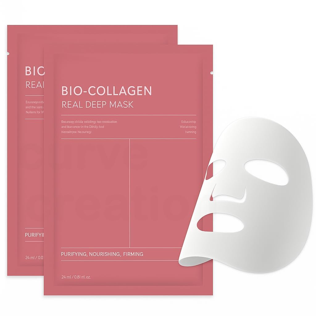 Healthcons Bio Collagen Overnight Face Mask For Glowing Skin Pck 2 | Hydrogel Korean Sleeping Mask With Hyaluronic Acid, Niacina