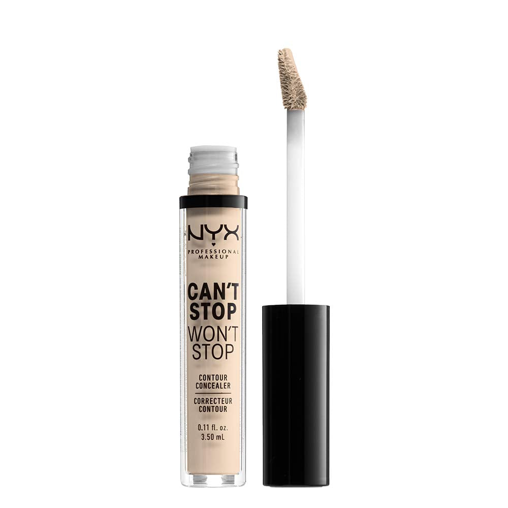 Nyx Professional Makeup Cant Stop Wont Stop Contour Concealer, 24H Full Coverage Matte Finish - Fair