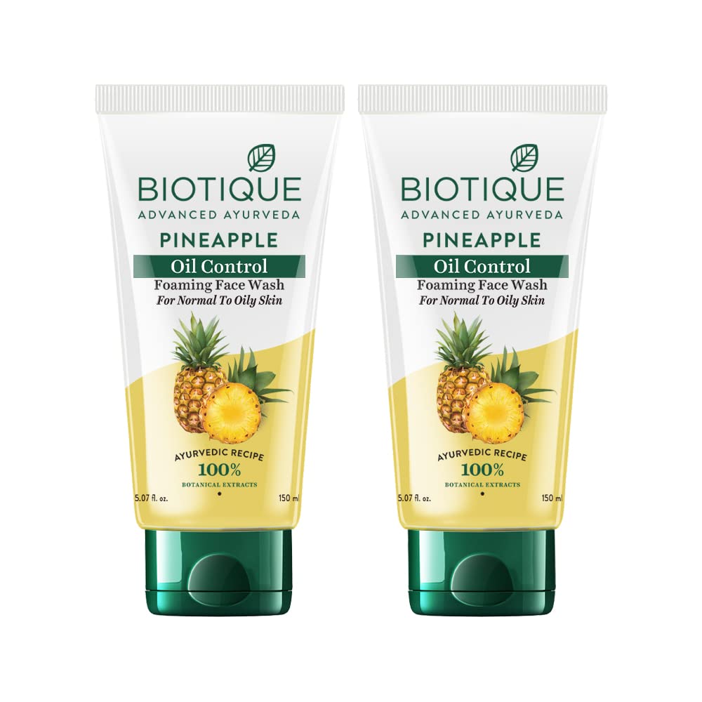 Biotique Pineapple Oil Control Foaming Face Wash 150Ml*2