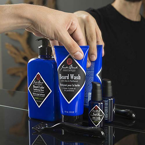 Jack Black - Beard Wash, 6 Fl Oz - Purescience Formula, Aloe & Panthenol, Multifunctional Beard Treatment, Softens Facial Hair,