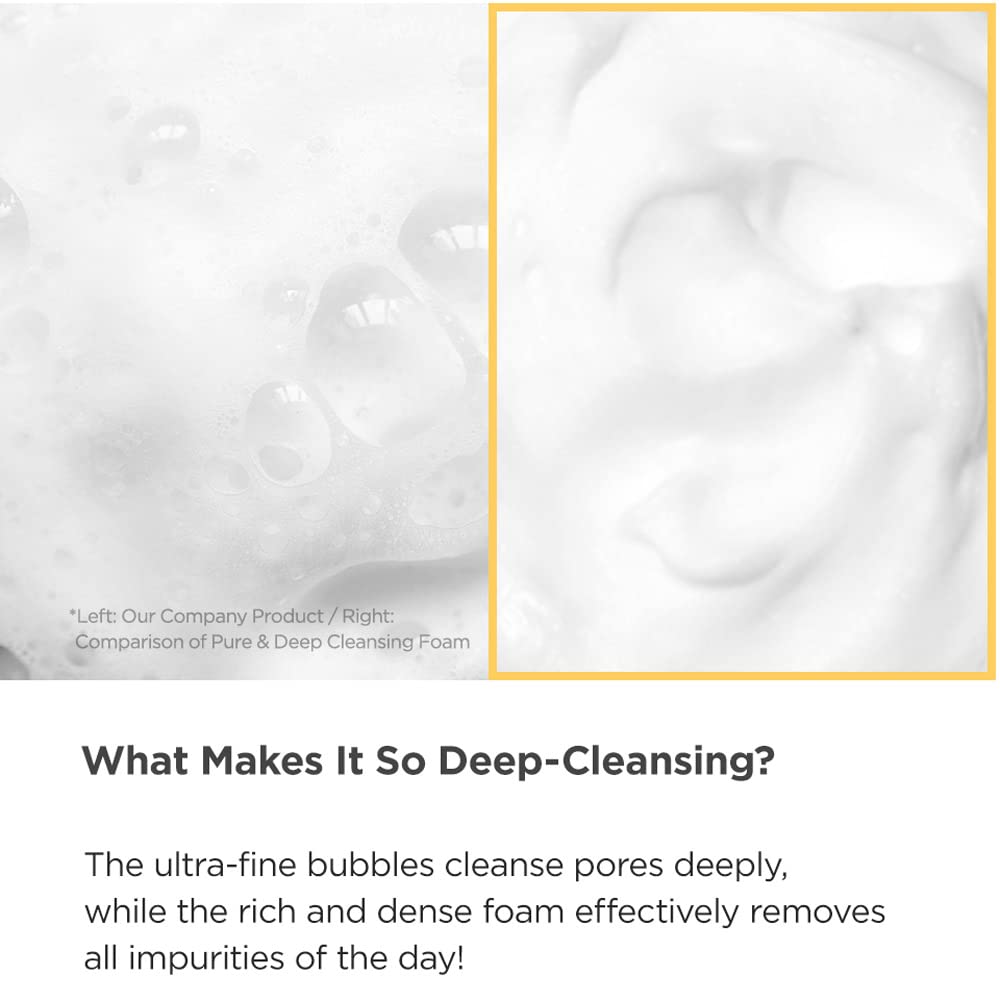 Ma:Nyo Pure & Deep Cleansing Foam Korean Skin Care, Daily Cleanser 6.7Fl Oz (200Ml)