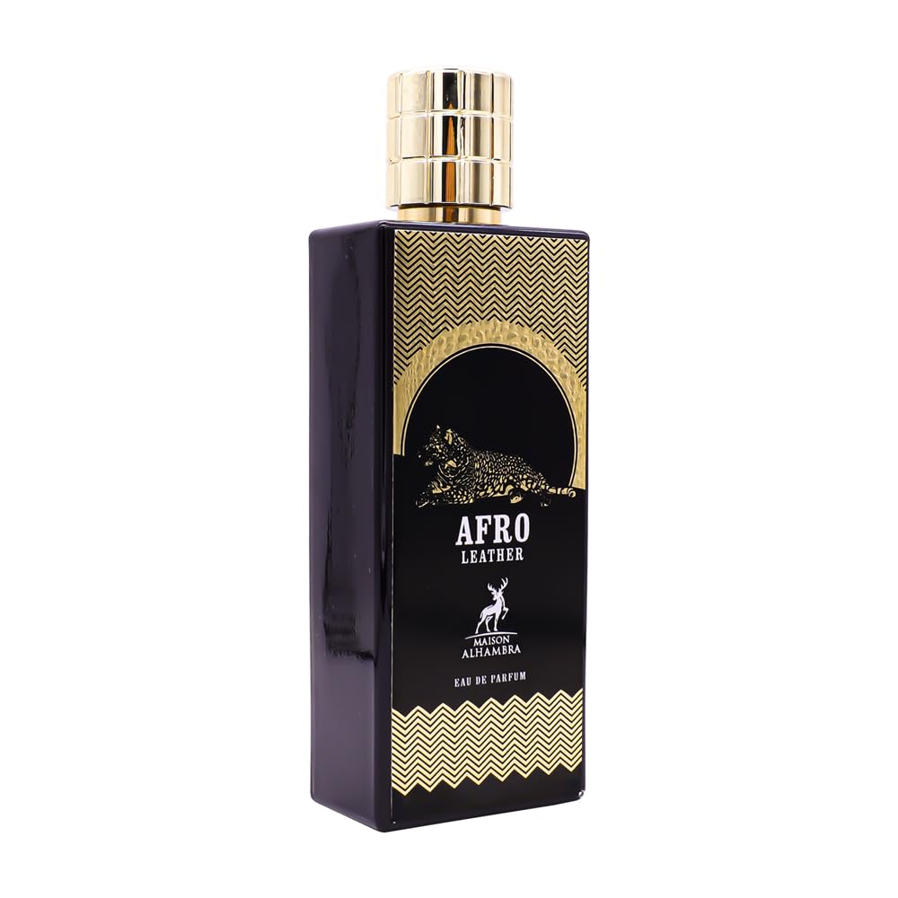 Maison Alhambra Afro Leather Eau de Parfum Spray for Unisex, 2.7 Ounce