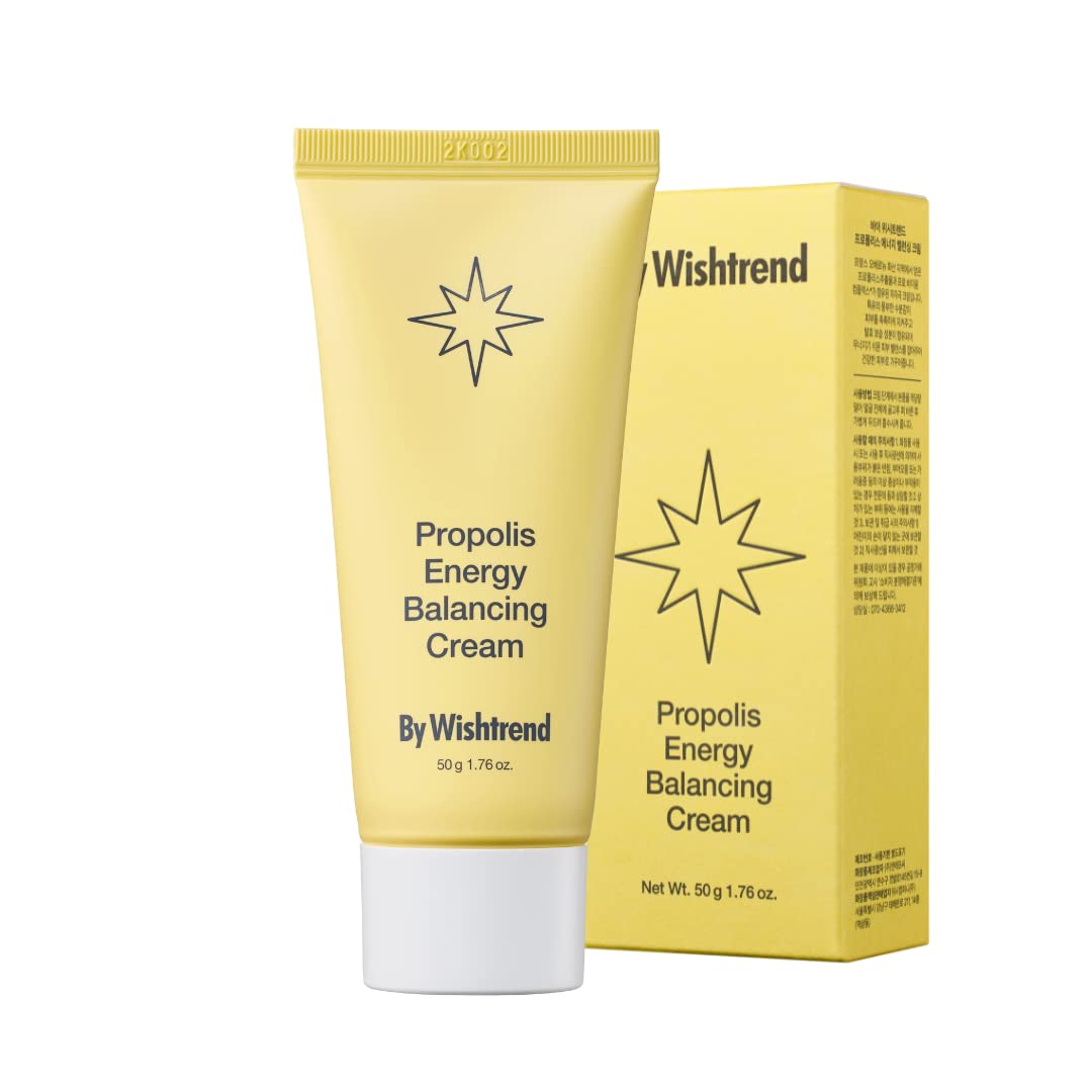 BY WISHTREND] Propolis Energy Balancing Cream 1.69 Fl oz, 50ml, 10% Propolis, Face cream for oily skin, Improves the skin barrie