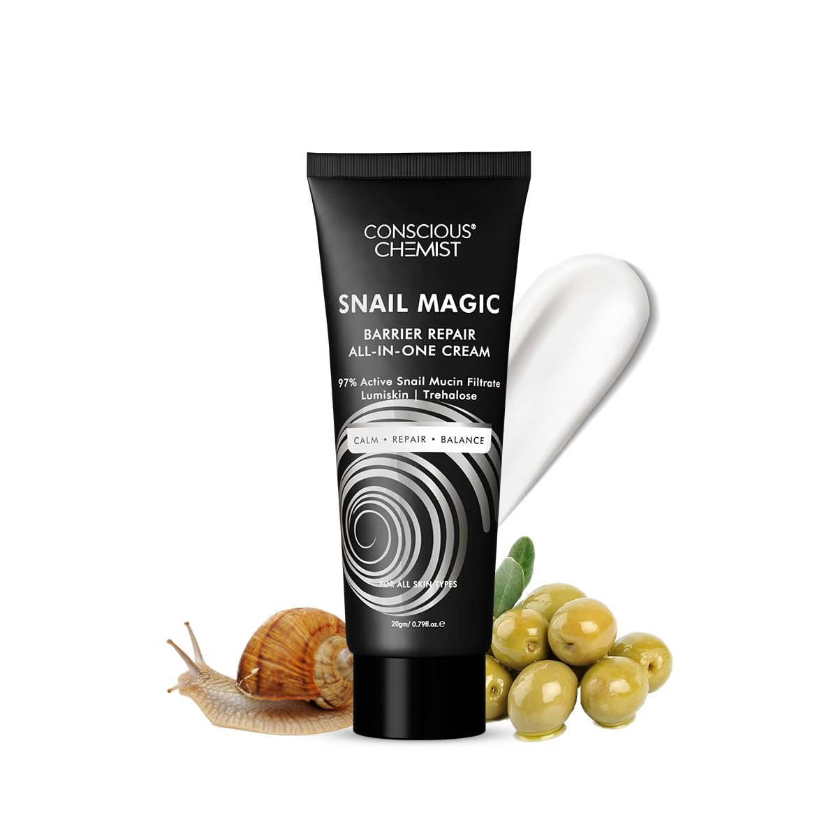 Conscious Chemist Snail Magic Skin Barrier Repair All In One Cream & Low Ph Gel Cleanser | For All Skin With Korean Snail Mucin 