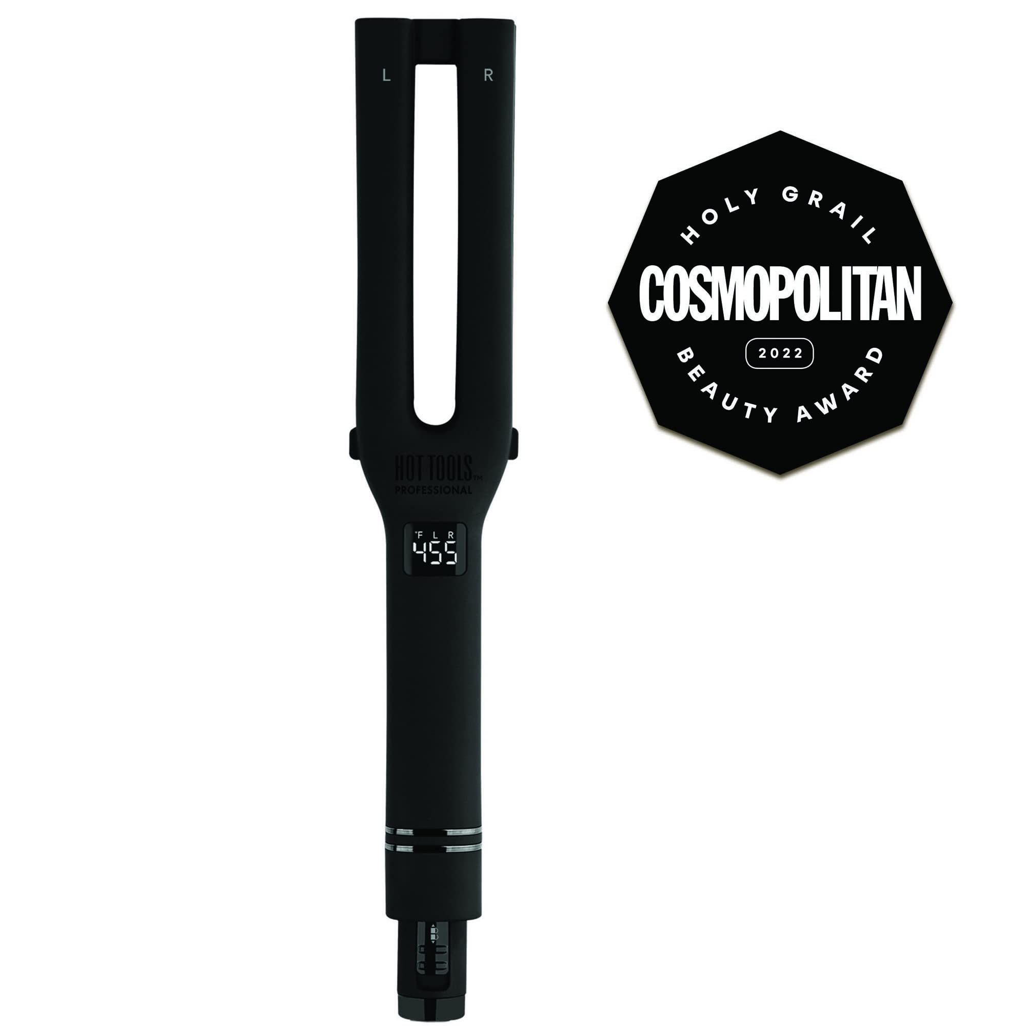 HOT TOOLS Pro Artist Black Gold Dual Plate Hair Straightener 1/2 Inch - Faster Styling, Reduced Damage, Model HT1122BG