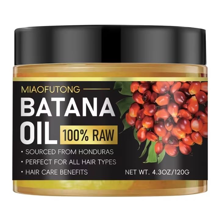 Voltafas Raw Batana Hair Oil 120g, Moisturizing & Smoothing Treatment for All Hair Types, Ideal for Dry Hair & Scalp Care, Natur