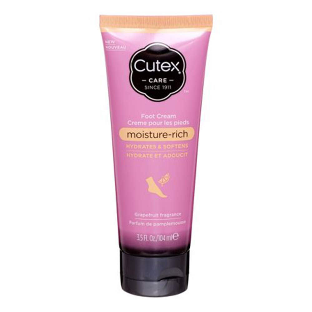 Cutex Moisture Rich Foot Cream with Grapefruit Fragrance, 104mL