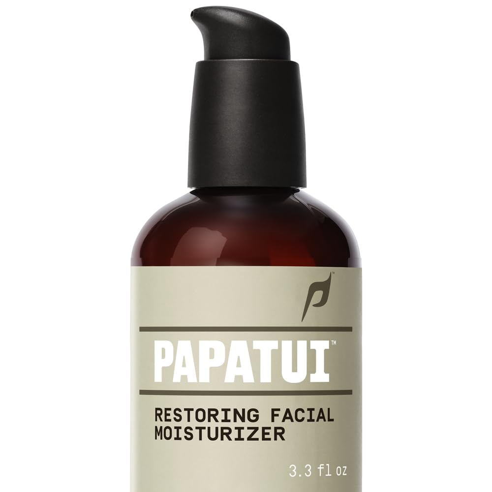 PAPATUI by Dwayne Johnson Restoring Mens Face Moisturizer with Niacinamide, Hyaluronic Acid, Ceramides & Squalane | Unscented |