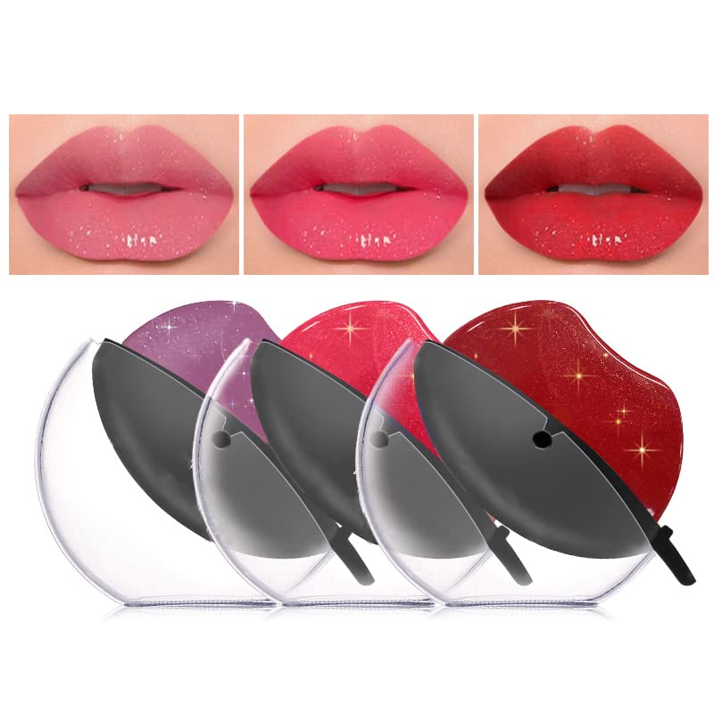 Dageda Pearl Lipstick, Labiales Magicos Long Lasting Waterproof Moisturizing Non-Stick Cup Not Fade Lip Shape Magic 3 Colors Cha