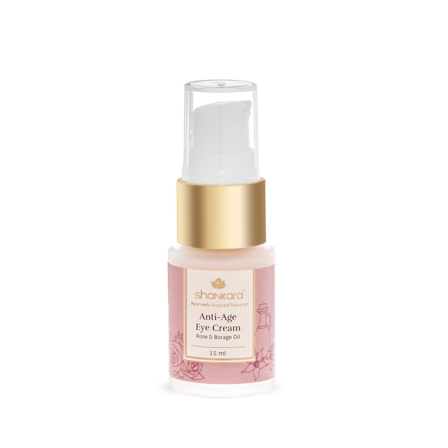 Shankara AntiAge Eye Cream With Rose & Borage Oil And 10% Vitamin C For TriDosha (All Skin Types)  15 Ml