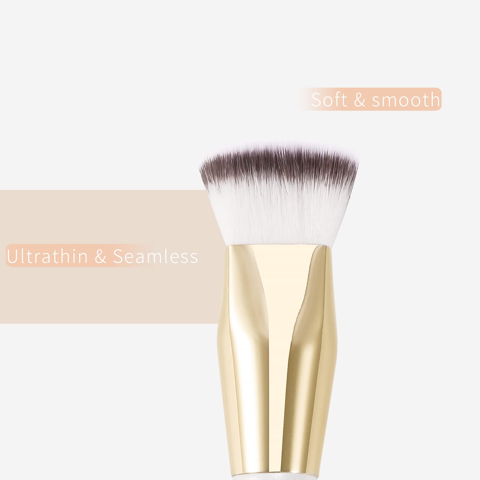 Square Foundation Brush For Liquid Makeup By Enzo Ken, Flat Foundation Brush, Liquid Foundation Brush, Flat Makeup Brush, Liquid