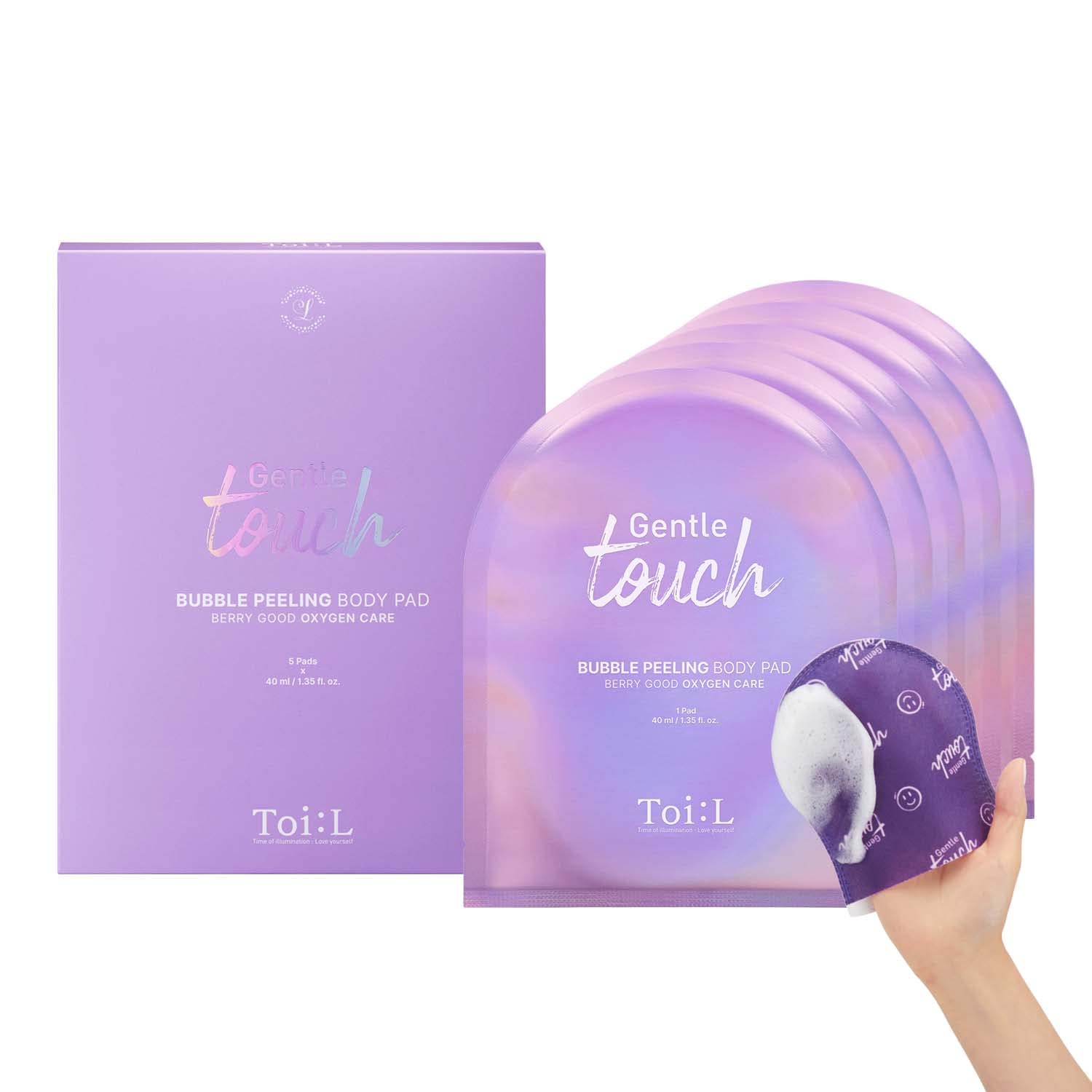 Toi:L Gentle Touch Bubble Peeling Body Pad(5Pads), Body Scrub, Exfoliating Mitt For Body, Exfoliating Gloves, Washcloth, Body Lo