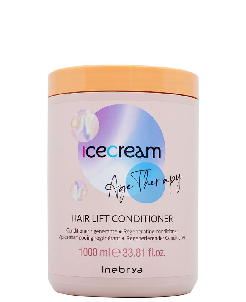 Inebrya Ice Cream Age Therapy Hair Lift Conditioner - Regenerating Conditioner for Mature, Chemically Treated, Dry Hair, 33.8 oz