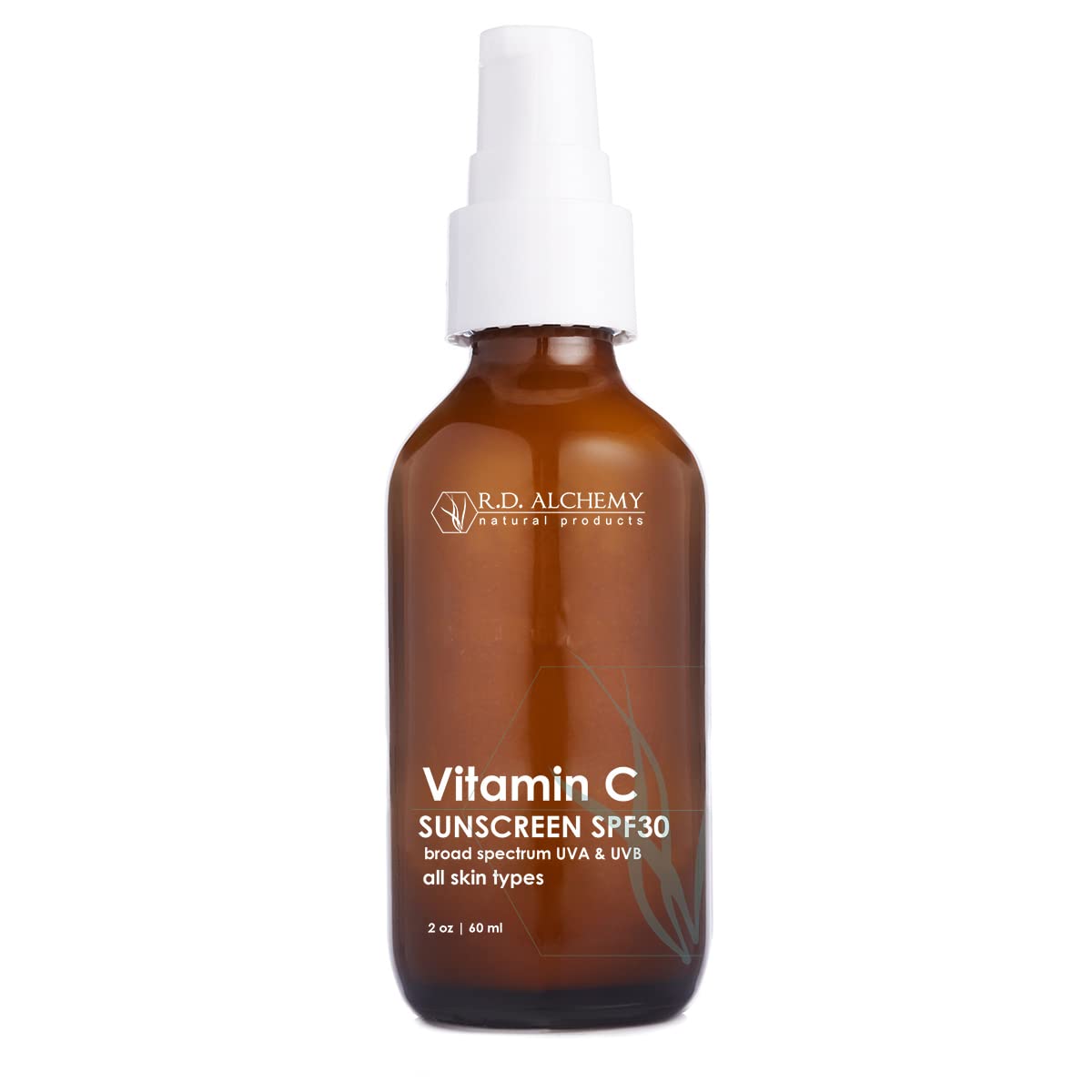 RD Alchemy - Natural & Organic Vitamin C SPF 30 Moisturizing Mineral Sunscreen. Non-Nano Zinc & Titanium - Lightweight Non Greas