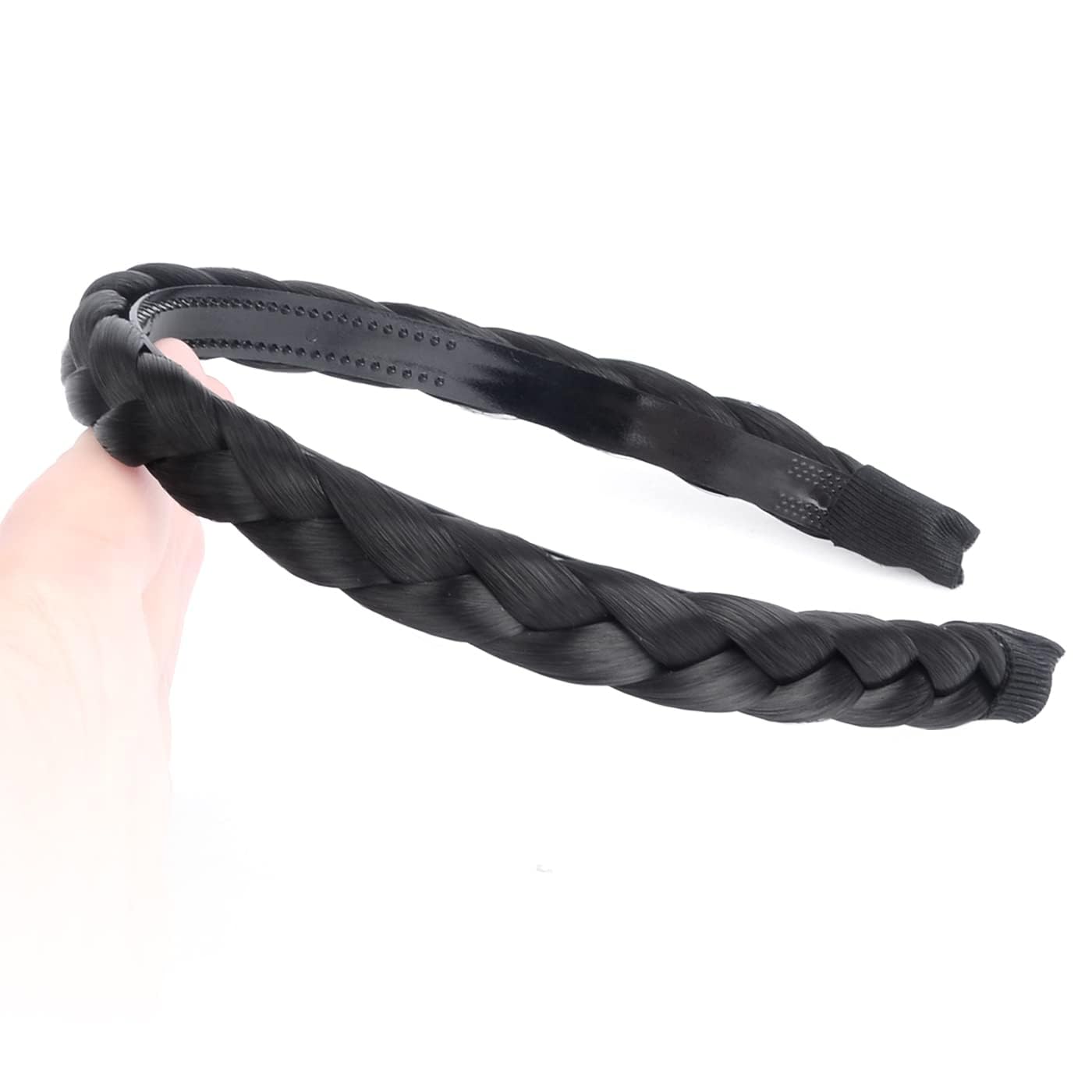 Vsaksh Braided Headband With Teeth Braids Hairband With Tooth Synthetic Hair Band Plaited Hairband For Women (Natural Brown)
