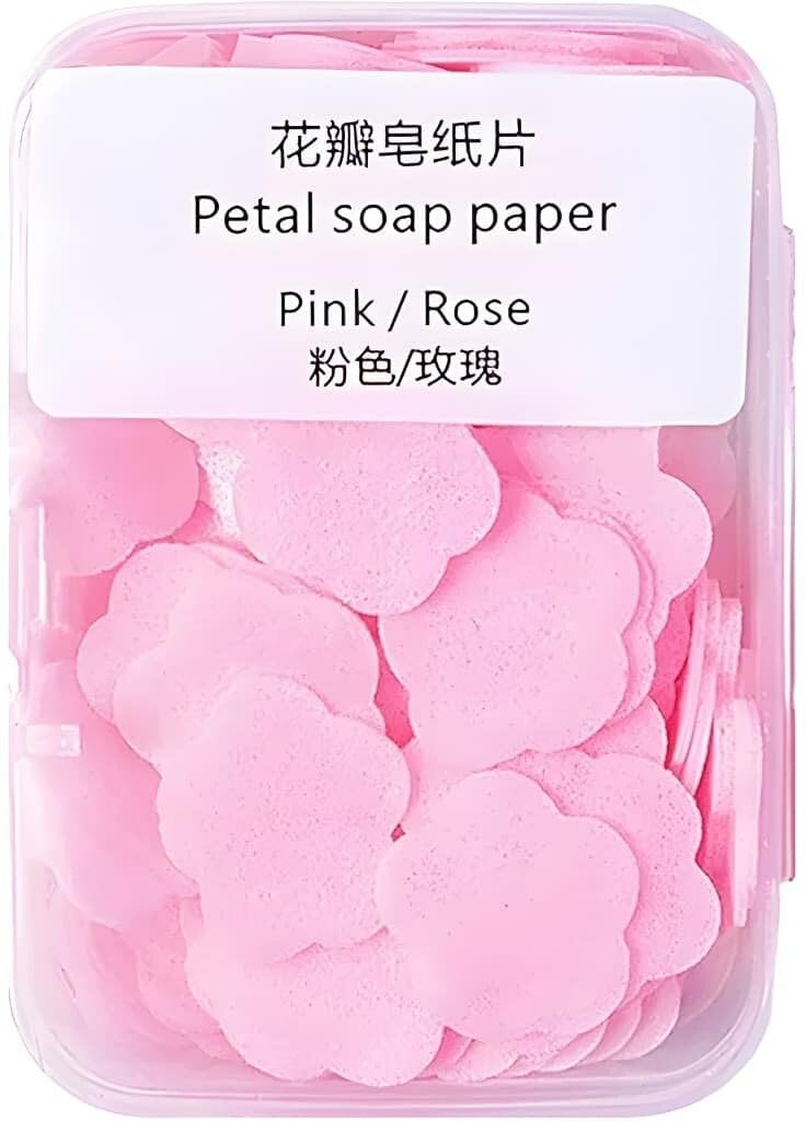 Glamezone Flower Design Paper Soap  Portable & TravelFriendly Hand Wash