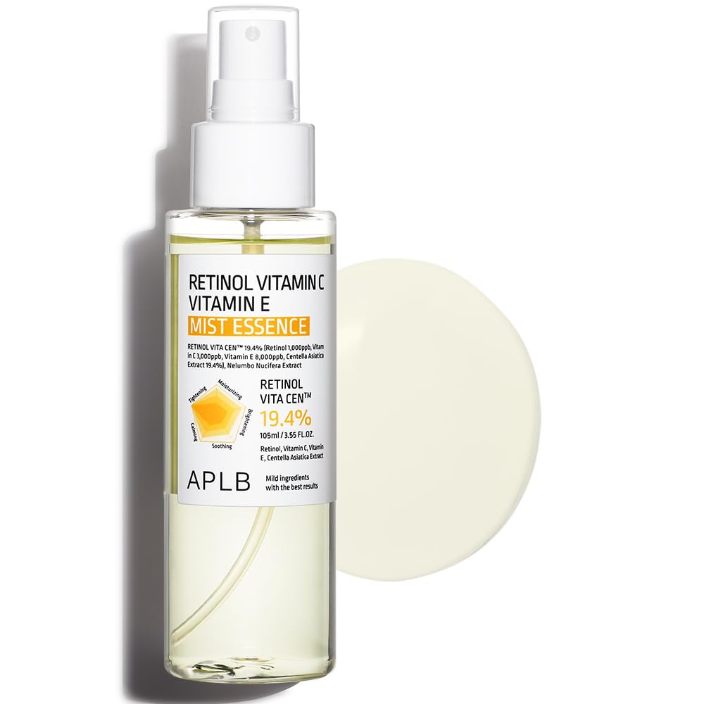 APLB Retinol Vitamin C Vitamin E Mist Essence | RETINOL VITA CEN 19.4% 3.55 FL.OZ/Korean Skincare, Replenishing moisture, Revita