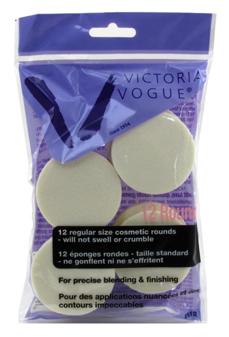 Victoria Vogue Cosmetic Rounds Latex, Regular Size, 12 Ea, 12count