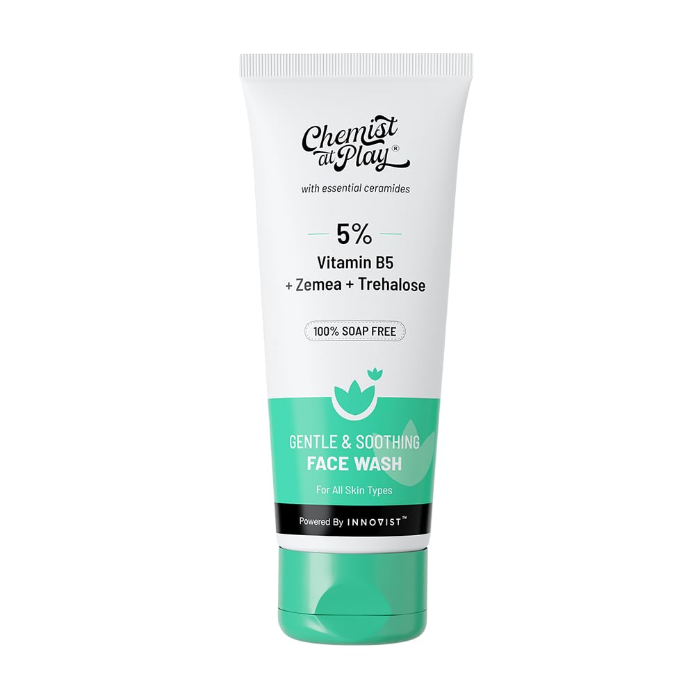 Chemist At Play Gentle & Soothing Facewash | 100% Soap & Fragrance-Free | Cleanses, Soothes, Refreshes & Hydrates | Strengthens 