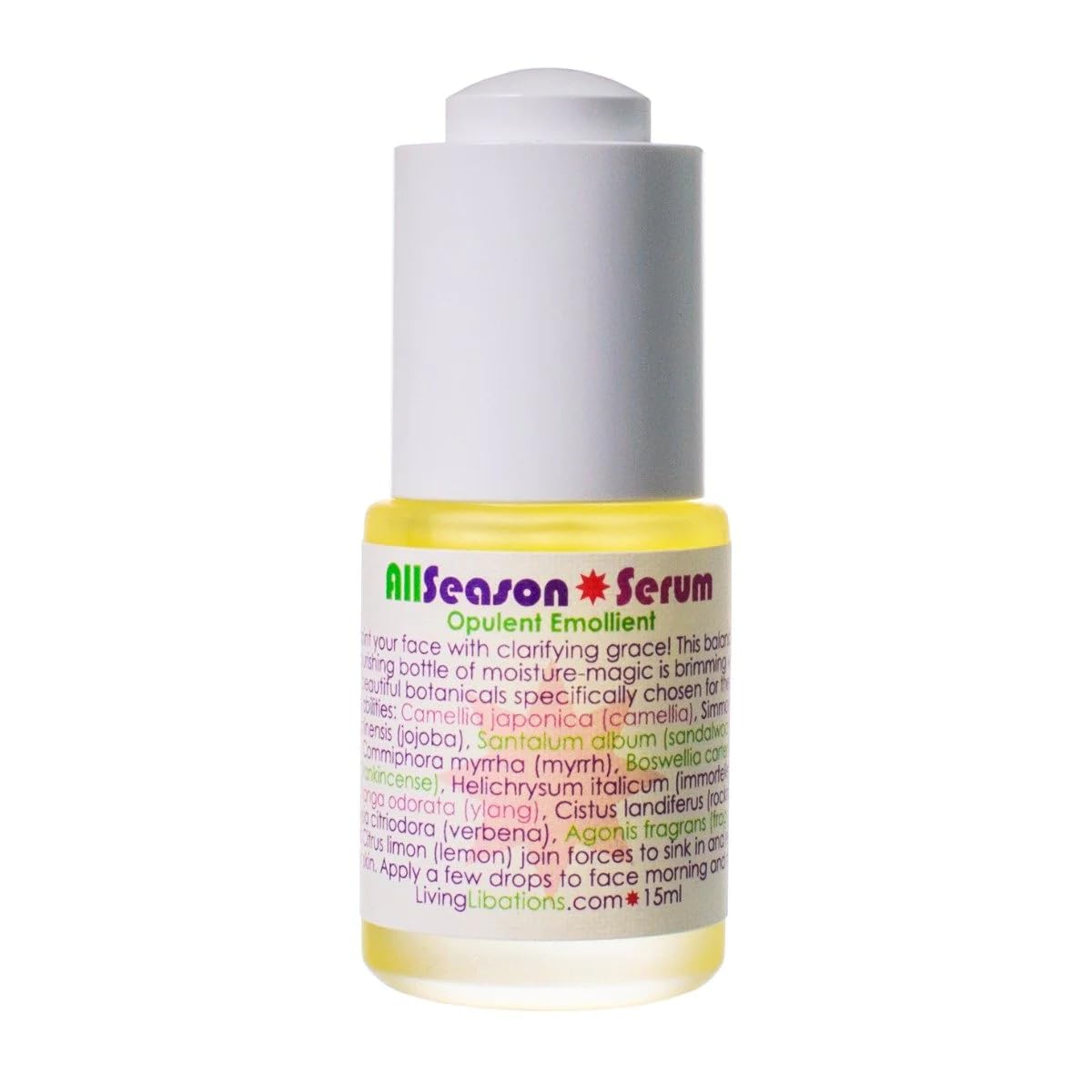 Living Libations - Organic All Season Serum | Natural, Wildcrafted Clean Beauty (.5 oz | 15 ml)