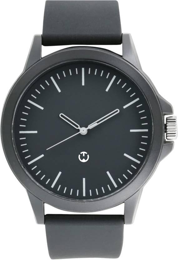 Wizard Times MenS Watch, Black Silicon Strap, Black Dial Analog Wrist Watch, Water Resistant, Formal & Casual, Sports Watch, We