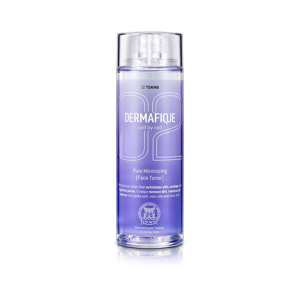 Dermafique Pore Minimizing Face Toner - 150Ml, Toner For Oily Skin, Enriched With Glycolic Acid And Niacinamide, Skin Toner That