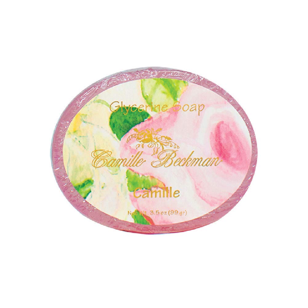 Camille Beckman Camille Scented Glycerine Bar Soap for Hands, Face and Body, 3 Bars at 3.5 Ounces Each