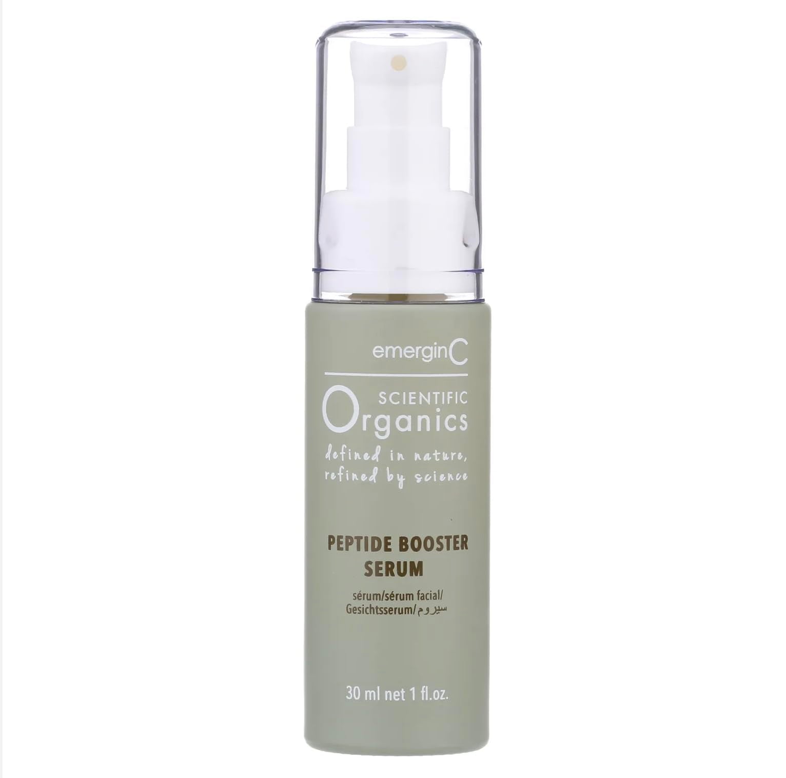 emerginC Scientific Organics Peptide Booster Facial Serum - Face Serum with Kombucha, Red Algae + Antioxidant Astaxanthin to Hyd