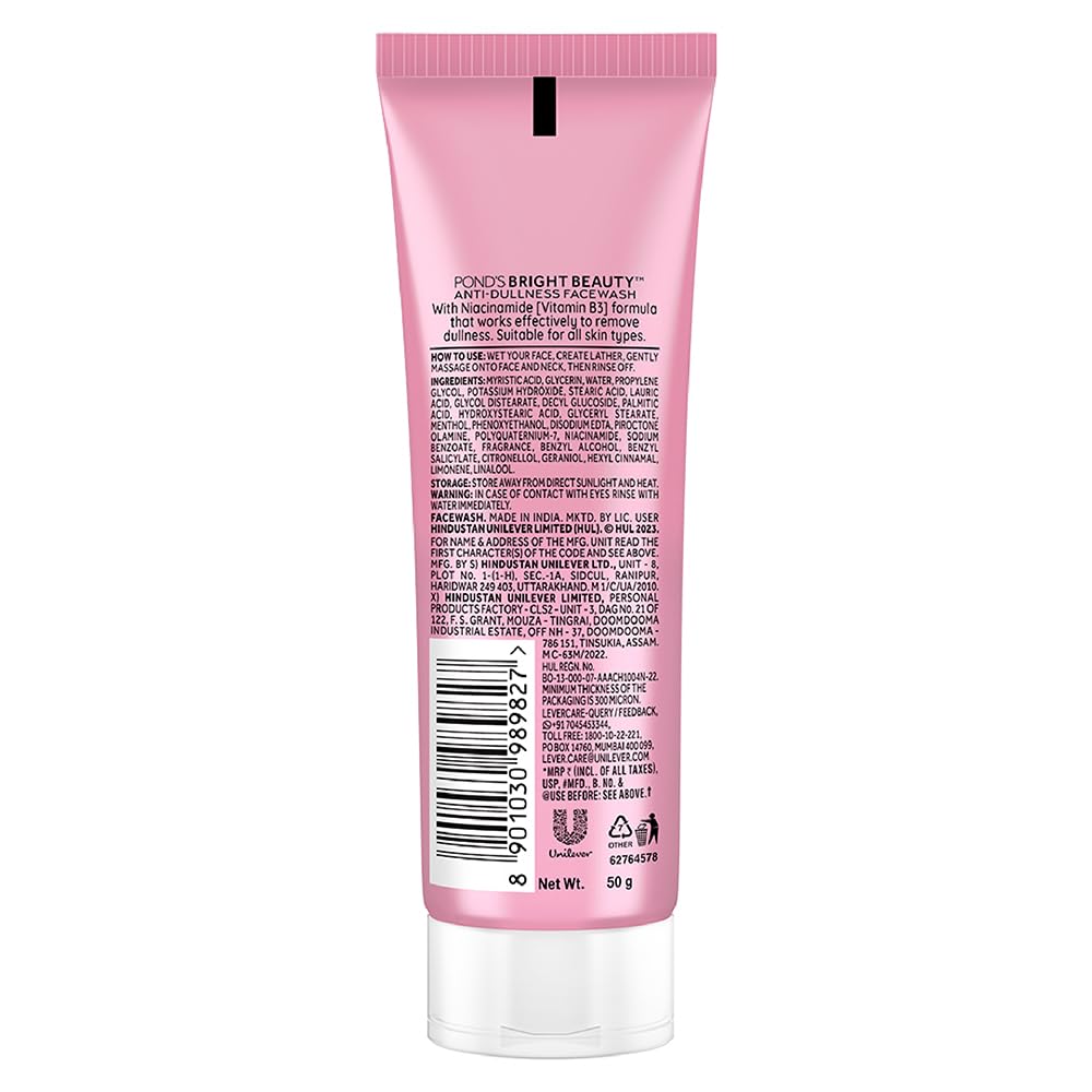 Pond's White Beauty Spot-less Firness Face Wash, 50 gram, India