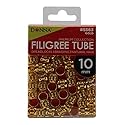 Donna Collection Filigree Tube, Gold, 10mm