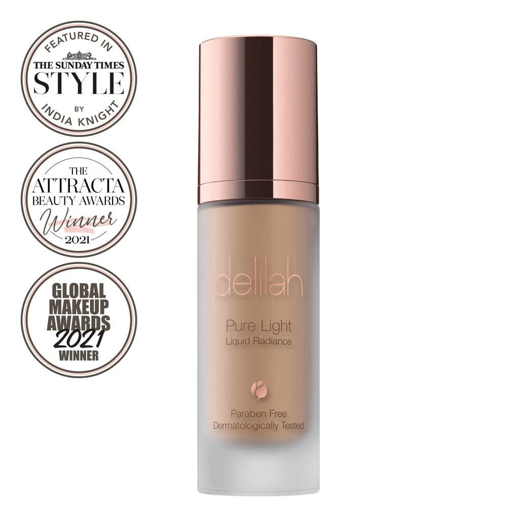Delilah - Pure Light Liquid Radiance Illuminator - Halo - Flawless Finish - Radiant Glow - Brightens & Evens Skin Tone - Blurs D