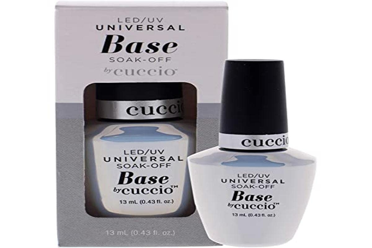 Cuccio Pro LED/UV Universal Soak Off Base - Creates The Perfect Canvas - Adds More Strength To Your Gel Polish - Smoothens Ridge