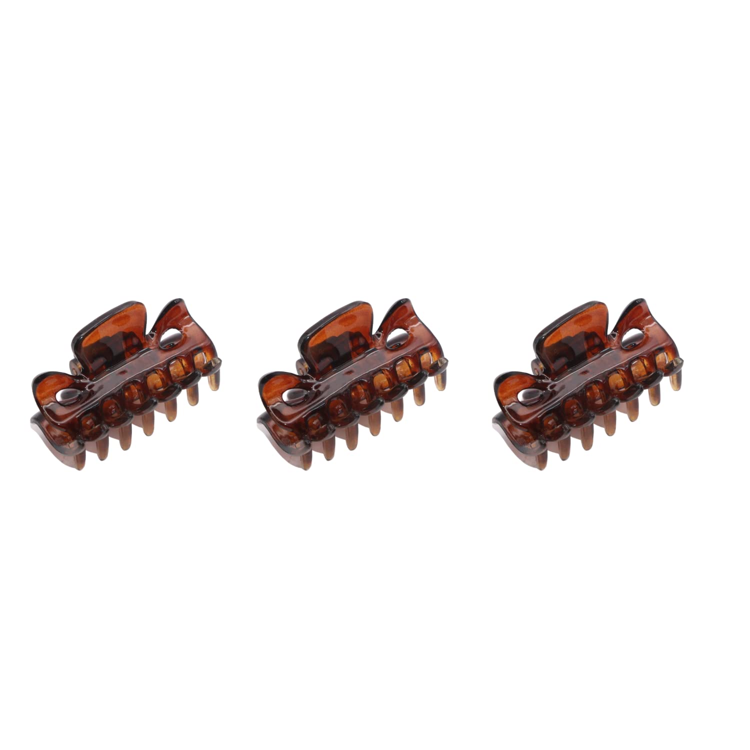 Parcelona French Classic Very Small 1 1/2'' Claw Clips with Tight Spring Set of 3 Girls Hair Jaw Claw Clips Durable Styling Wome