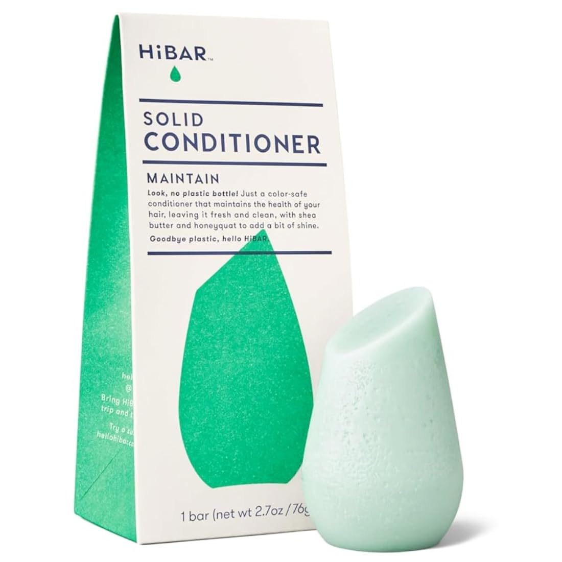 HiBAR Conditioner Bar, All Natural Hair Care, Plastic Free, Made with Eco Friendly Ingredients, Travel Size, Color Safe, Solid S