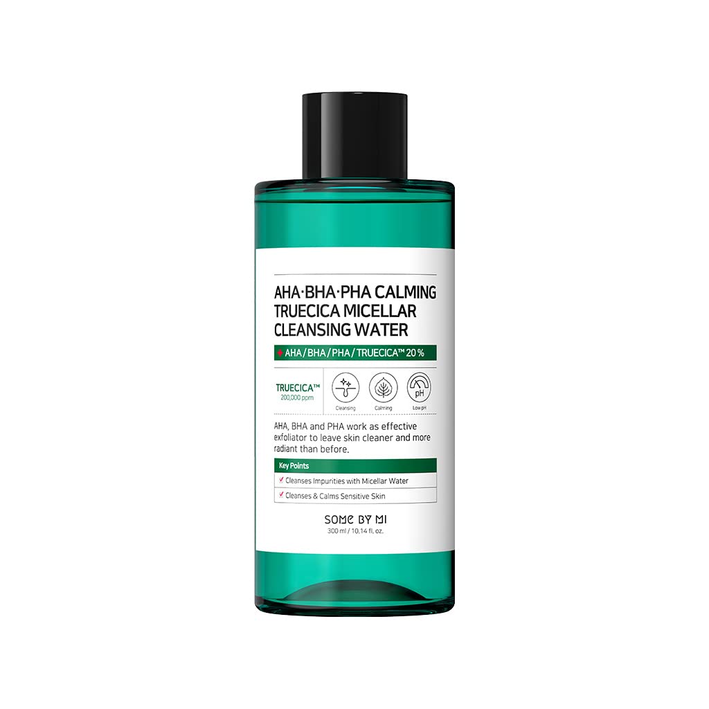 Some By Mi Aha Bha Pha Calming Truecica Micellar Cleansing Water / 10.14Oz, 300Ml / Mild Daily Cleansing Water For Sensitive Ski