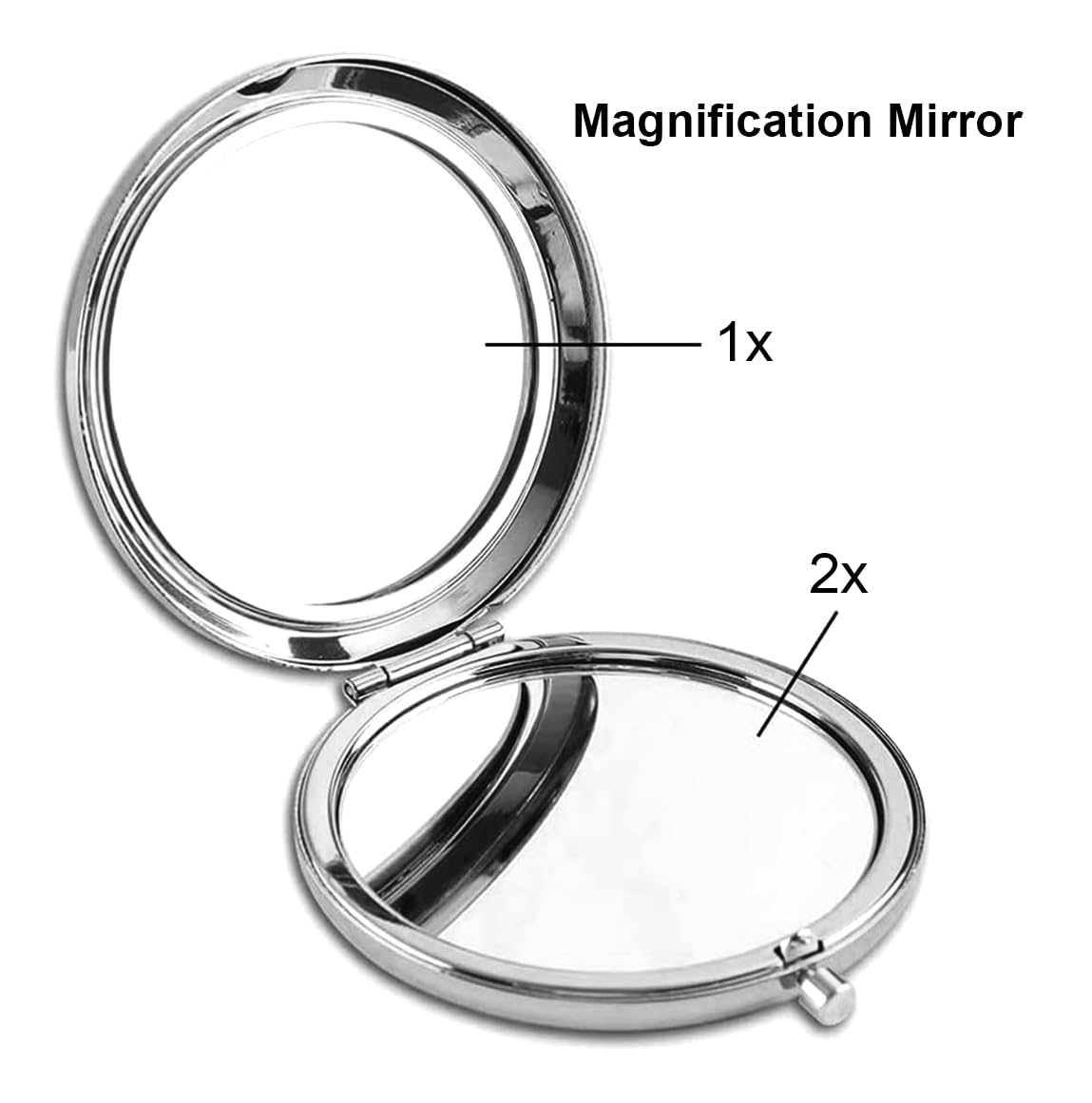 Personalized Handheld Mirror | Laser Engraved Compact Mirror With Handbag | Custom Gift For Woman Girl Bridesmaid Friend Mother