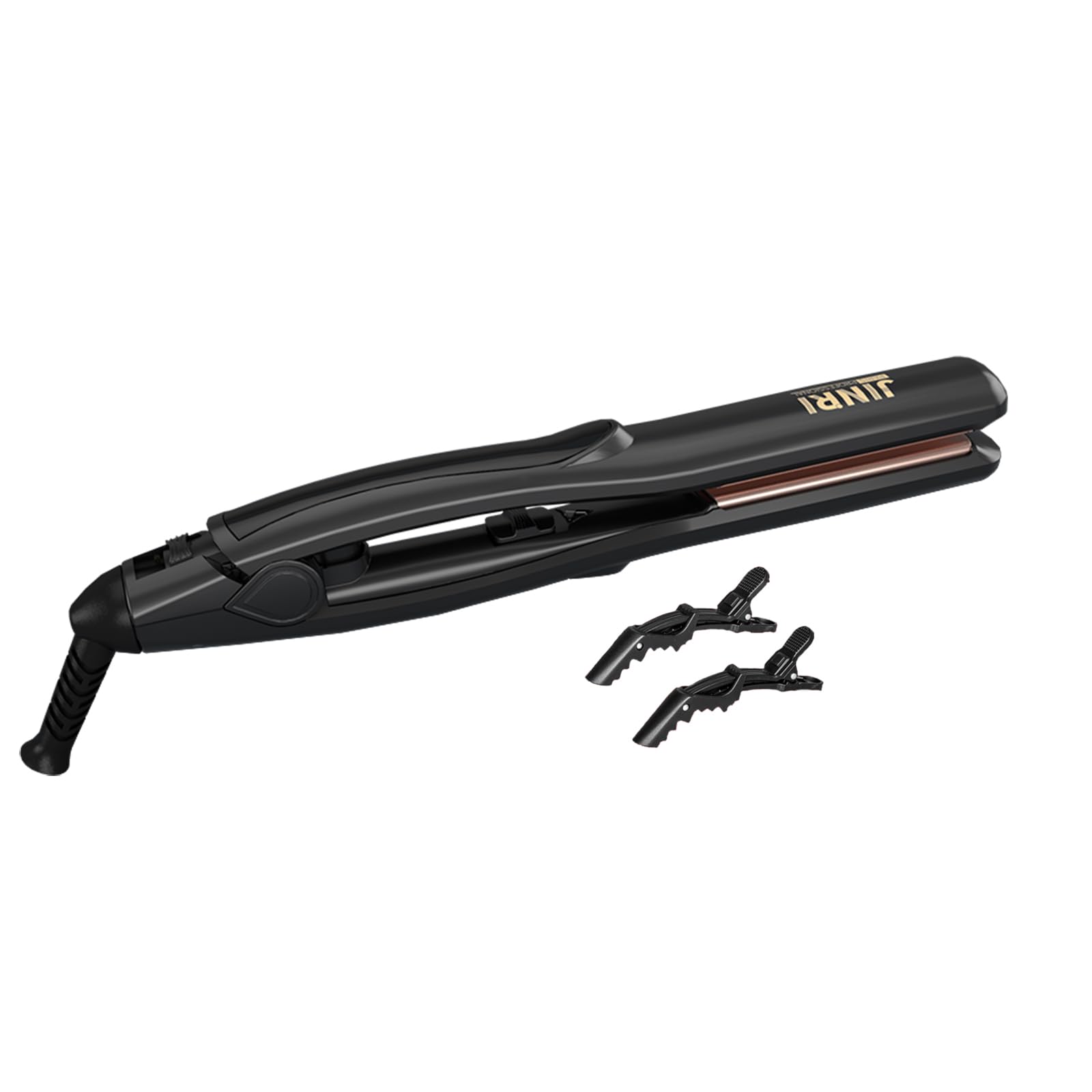 JINRI Hair Straightener with Titanium Plates 0.8 Inch Mini Flat Iron, Perfect Travel Size Hair Straightener Dual Voltage (100-24