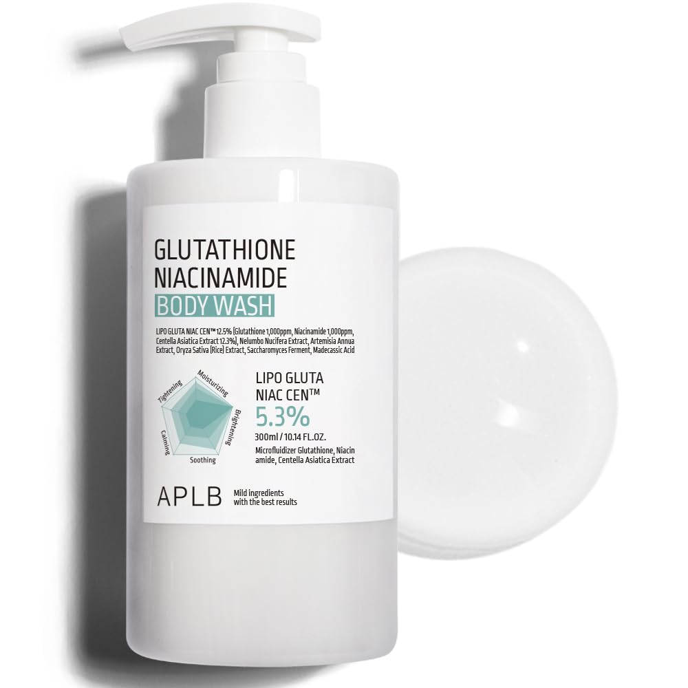 Aplb Glutathione Niacinamide Body Wash | Lipo Gluta Niac Cen 5.3% 10.14 Fl.Oz/Korean Skincare, Gentle Ingredients For The Safety