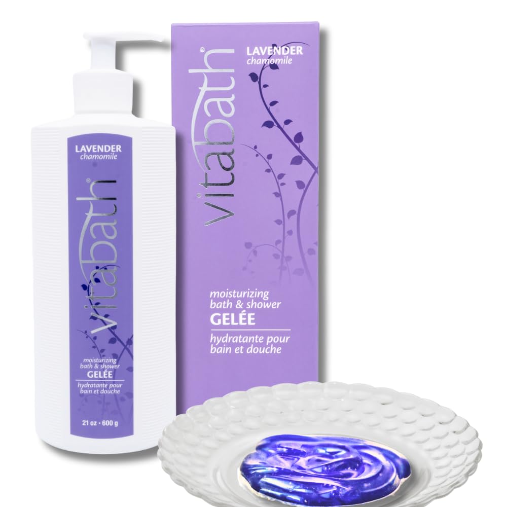 Vitabath Lavender Chamomile Moisturizing Bath & Shower Gel Wash Calming & Hydrating Botanical Skin-Softening Skincare, Body Clea