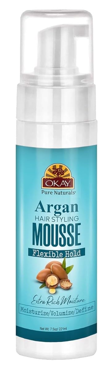 Okay Mousse Extra Hold Argan 7.5 Ounce (221ml)