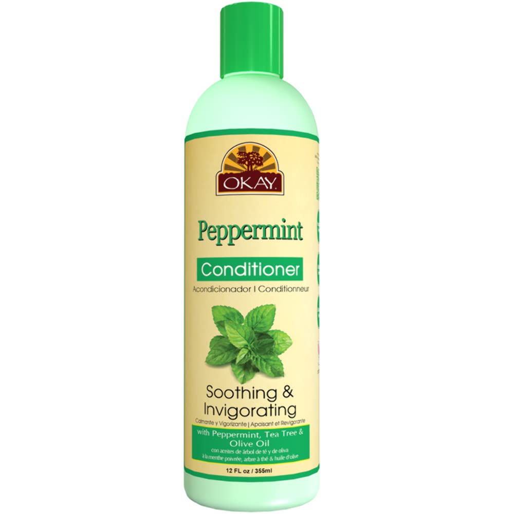Okay | Soothing And Invigorating Peppermint Conditioner | Helps Refresh, Revitalize, And Add Softness To Hair | Sulfate, Silicon