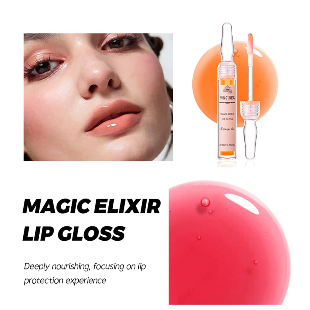 Petansy Moisturizing Lip Gloss Set 6 Pack Lip Comfort Oil Transparent Lip Gloss Kit