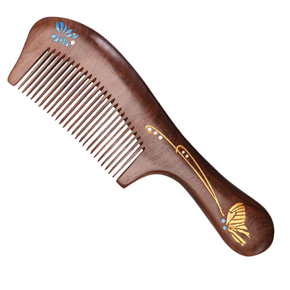 Sandalwood Wooden Hair Comb Handmade Wooden Comb Sandalwood AntiStatic Hair Comb Fine Tooth Hair Combs for Men Women Kids Beard