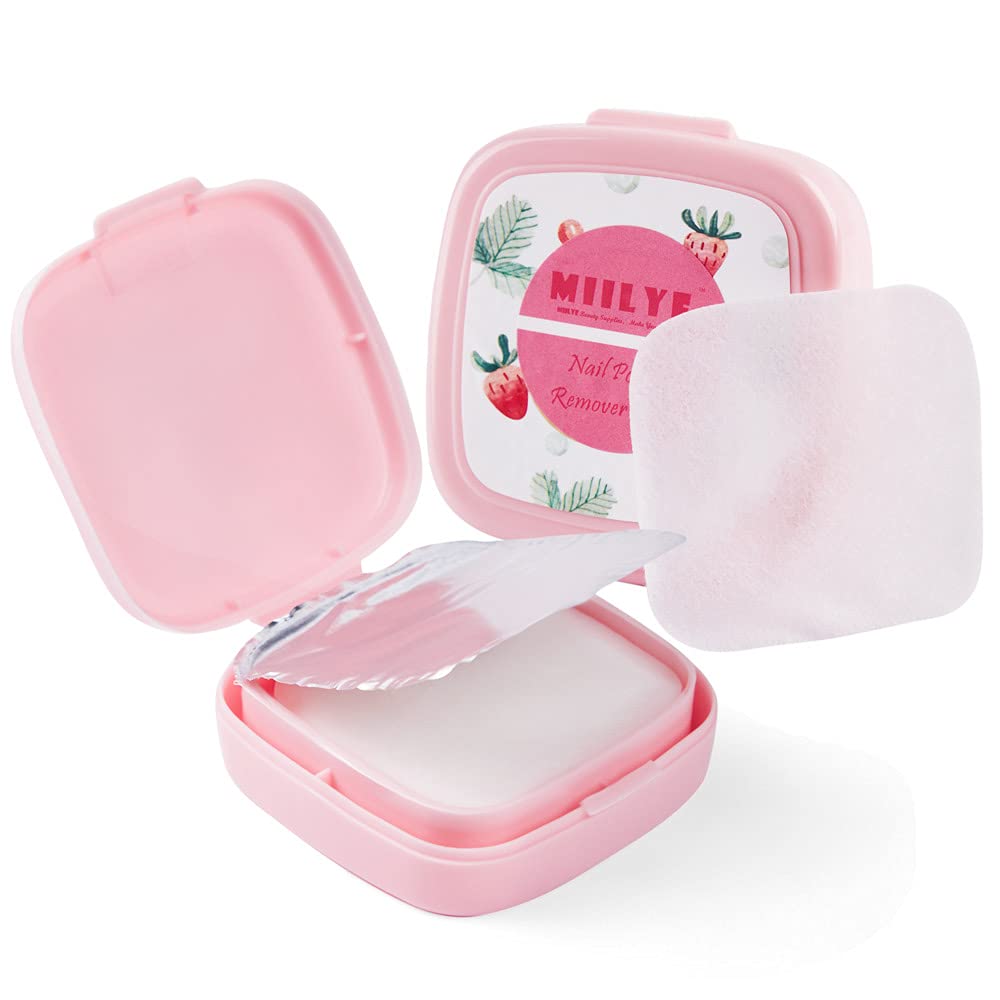 80Pcs Nail Polish Remover Pads In Box, Easy To Carry | Instant Removal | Lint Free Nail Polish Wipes For Natural Air-Dried Water