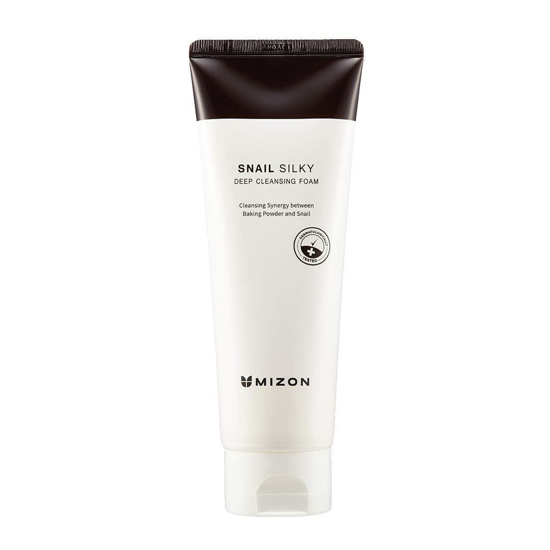 MIZON Snail Silky Deep Cleansing Foam, Cleansing Foam, Remove Dead Skin, Baking Powder Particles, No Irritation, No Dryness, Nut