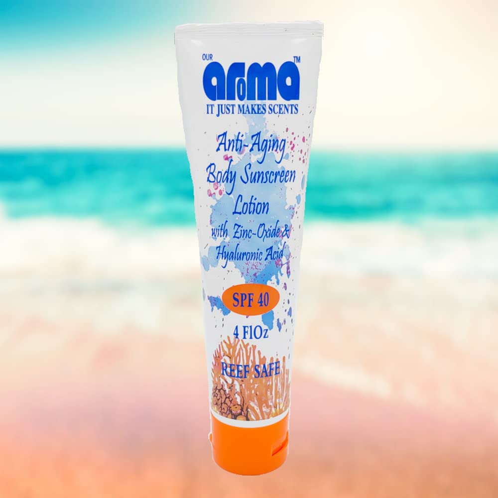 Our Aroma Anti-Aging Body Sunscreen With Zinc Oxide- 4 Fluid Ounce