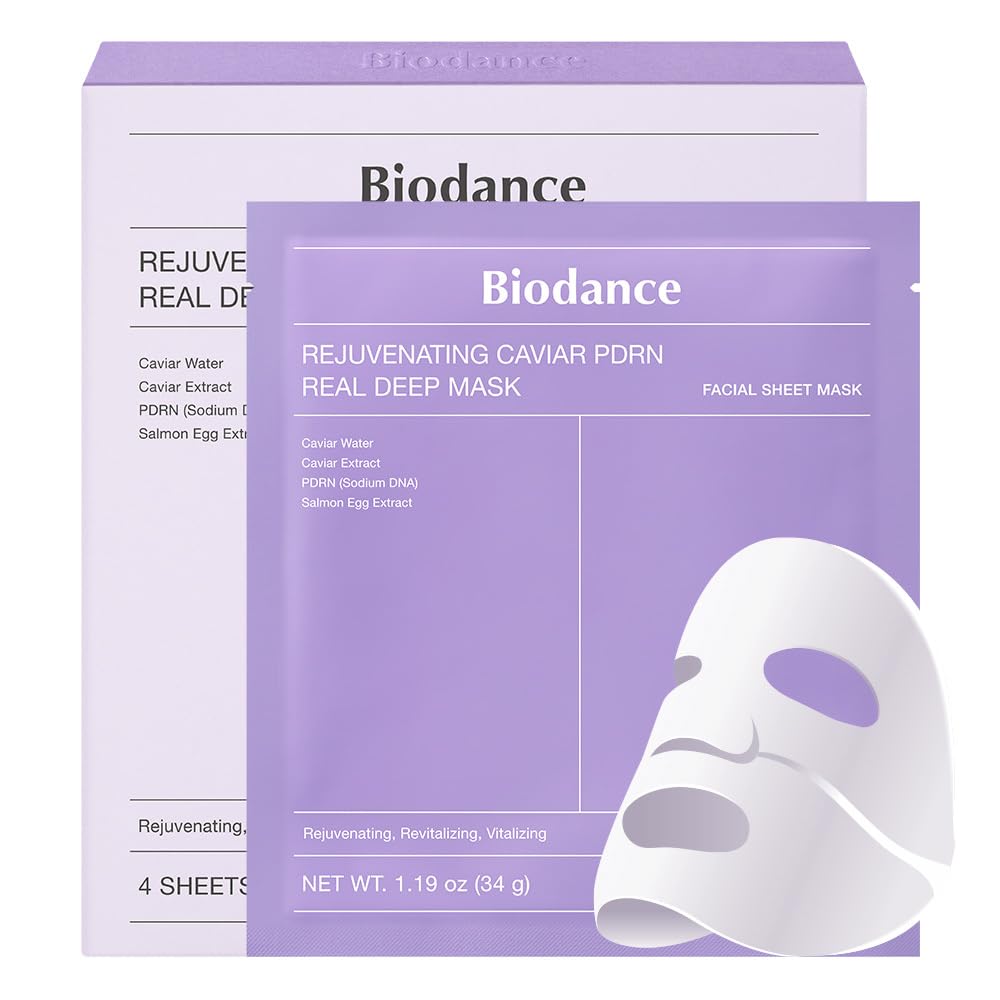 BIODANCE Rejuvenating Caviar PDRN Real Deep Mask, Overnight Hydrogel Mask, Skin Firming & Radiance Boost, Enhancing Recovery for