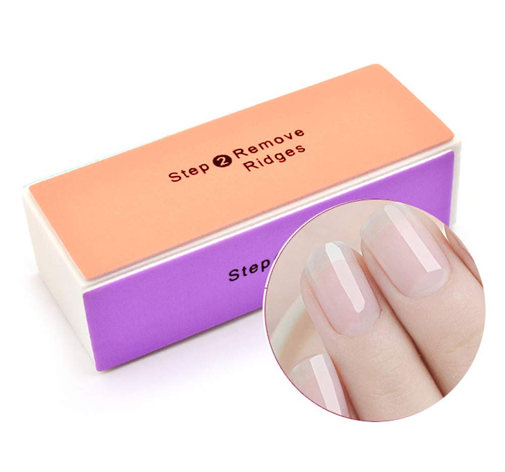 4 Way Nail Buffer Block - File,Smooth,Shine-Nail Polisher Sponge Emery Board Nail Art Care Buffing Buffer Mini Manicure Sanding
