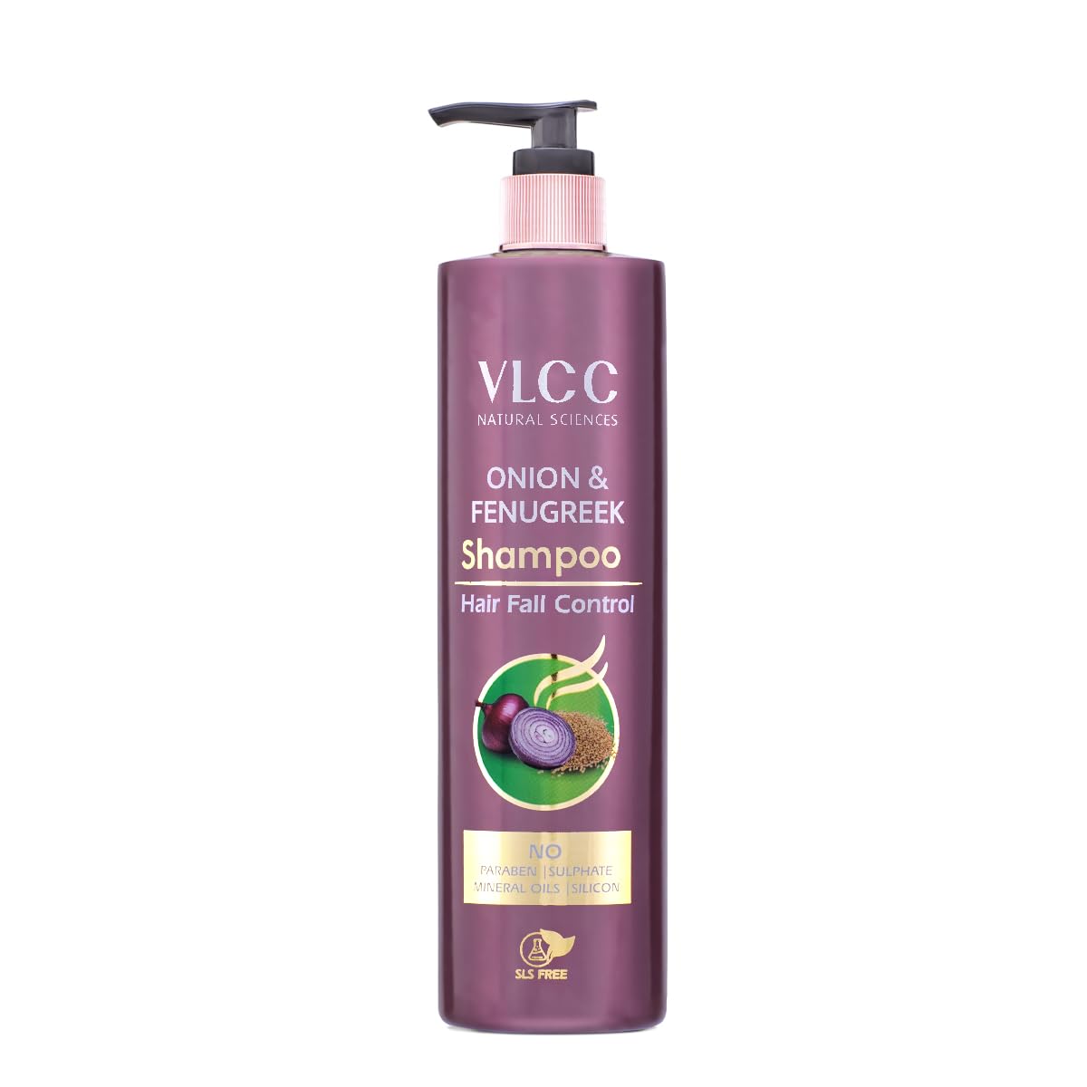 Vlcc Onion & Fenugreek Shampoo  Controls Hair Fall  300Ml | Helps Hair Growth & Strengthen Roots | Onion, Fenugreek & Black Se