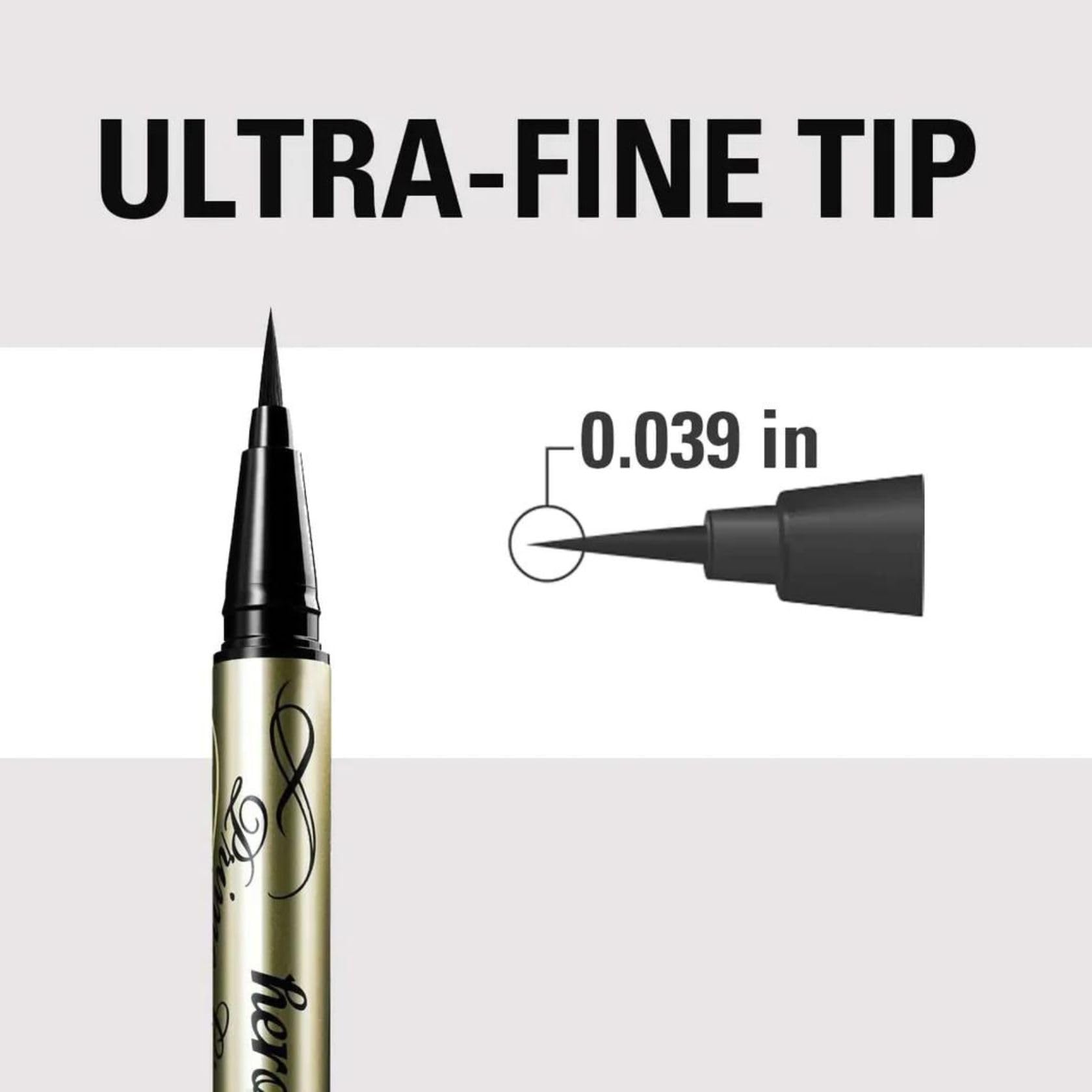 Heroine Make By Kissme Prime Liquid Eyeliner, Super Waterproof, Ultra Fine Tip For Precise Eye Makeup, Stay All Day Long, 02 Bro